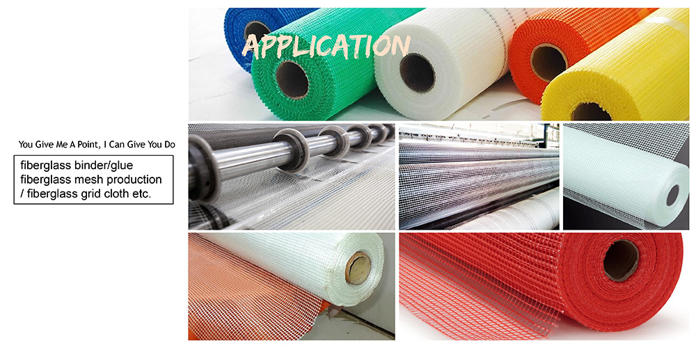 Water-based acrylic adhesive binder glue for fiberglass mesh coating
