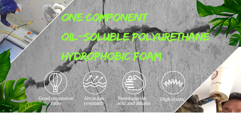 One Component Hydrophilic Water-Soluble Polyurethane Water-stop Foam Gel/Flex