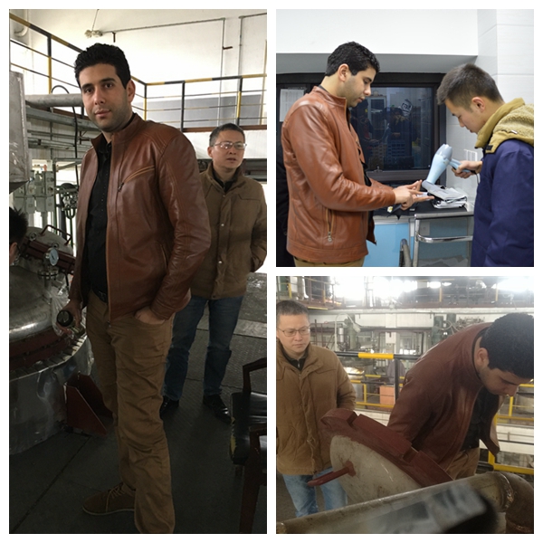 Morocco customer visit;Waterborne polyurethane;The leather coating;water-based polyurethane