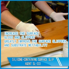 Silicone-containing surface slip agent