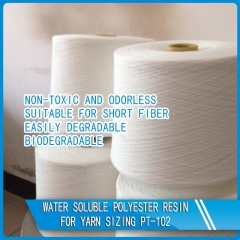 Water soluble polyester resin for yarn sizing