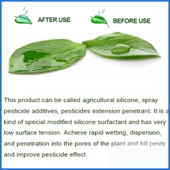 Polyether modified polysiloxane spray adjuvant