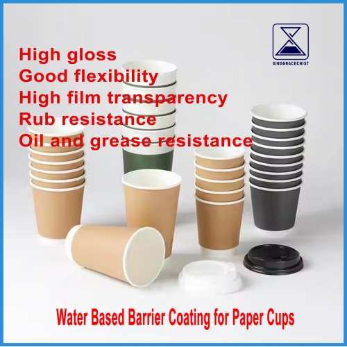 Water-based coating of plastic-free paper cup
