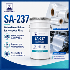 Water based primer for nonpolar films
