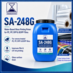 Water based gloss primer for nonpolar films