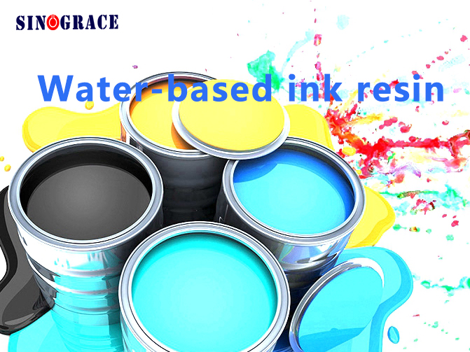 What are the characteristics of the three commonly used resins in water-based ink formulas