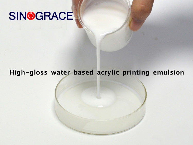 High-gloss water based acrylic printing emulsion (7052) achieves stable high-gloss performance